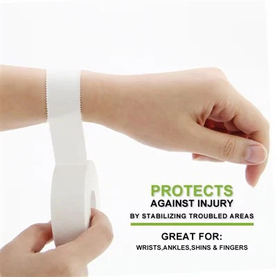 Οξείδιο ψευδαργύρου καθαρό βαμβακερή ταινία λευκή οδοντωτή ακμή, δάκρυ, προσαρμοζόμενη αθλητική ταινία